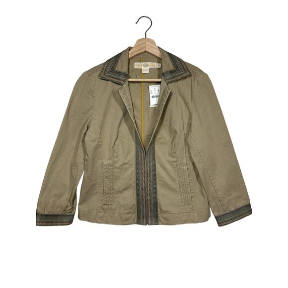 J. Crew Weathered Broken-In Chino Classic Twill Vintage Jacket Cotton Size 8 - Picture 1 of 14